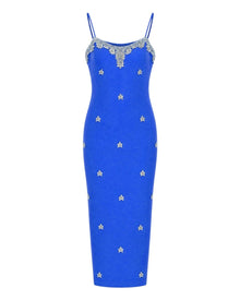 CRYSTAL SCATTER MIDI DRESS