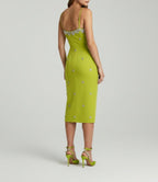 CRYSTAL-SCATTER MIDI DRESS