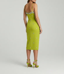 CRYSTAL-SCATTER MIDI DRESS