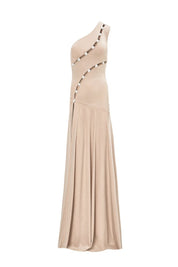 CRYSTAL SPIRAL CUTOUT GOWN - Nakhle.Ets - Dresses