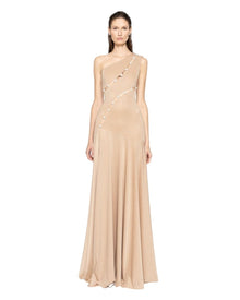 CRYSTAL SPIRAL CUTOUT GOWN