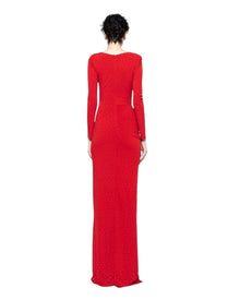 CRYSTAL STUDDED CUTOUT GOWN