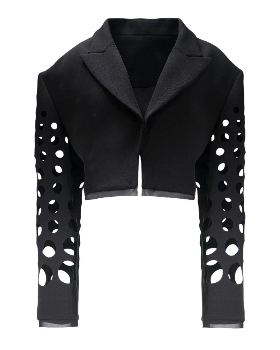 CUTOUT CROPPED BLAZER - Nakhle.Ets - Jackets