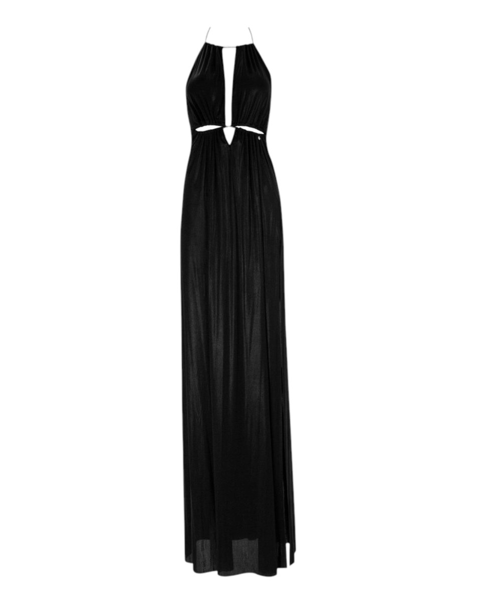 CUTOUT HALTER MAXI DRESS