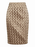 Geometric Midi Skirt