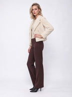 ASYMMETRIC TIE-WAIST CREWNECK KNIT