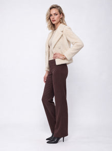 ASYMMETRIC TIE-WAIST CREWNECK KNIT