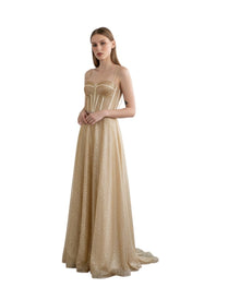 DAZZLING GLITTER CORSET GOWN