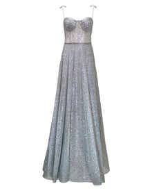 DAZZLING GLITTER CORSET GOWN