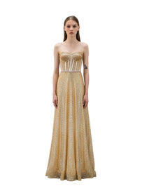 DAZZLING GLITTER CORSET GOWN