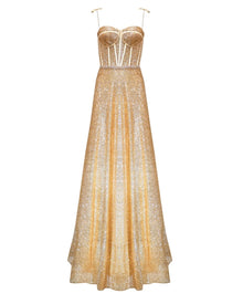 DAZZLING GLITTER CORSET GOWN