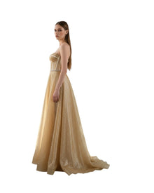 DAZZLING GLITTER CORSET GOWN
