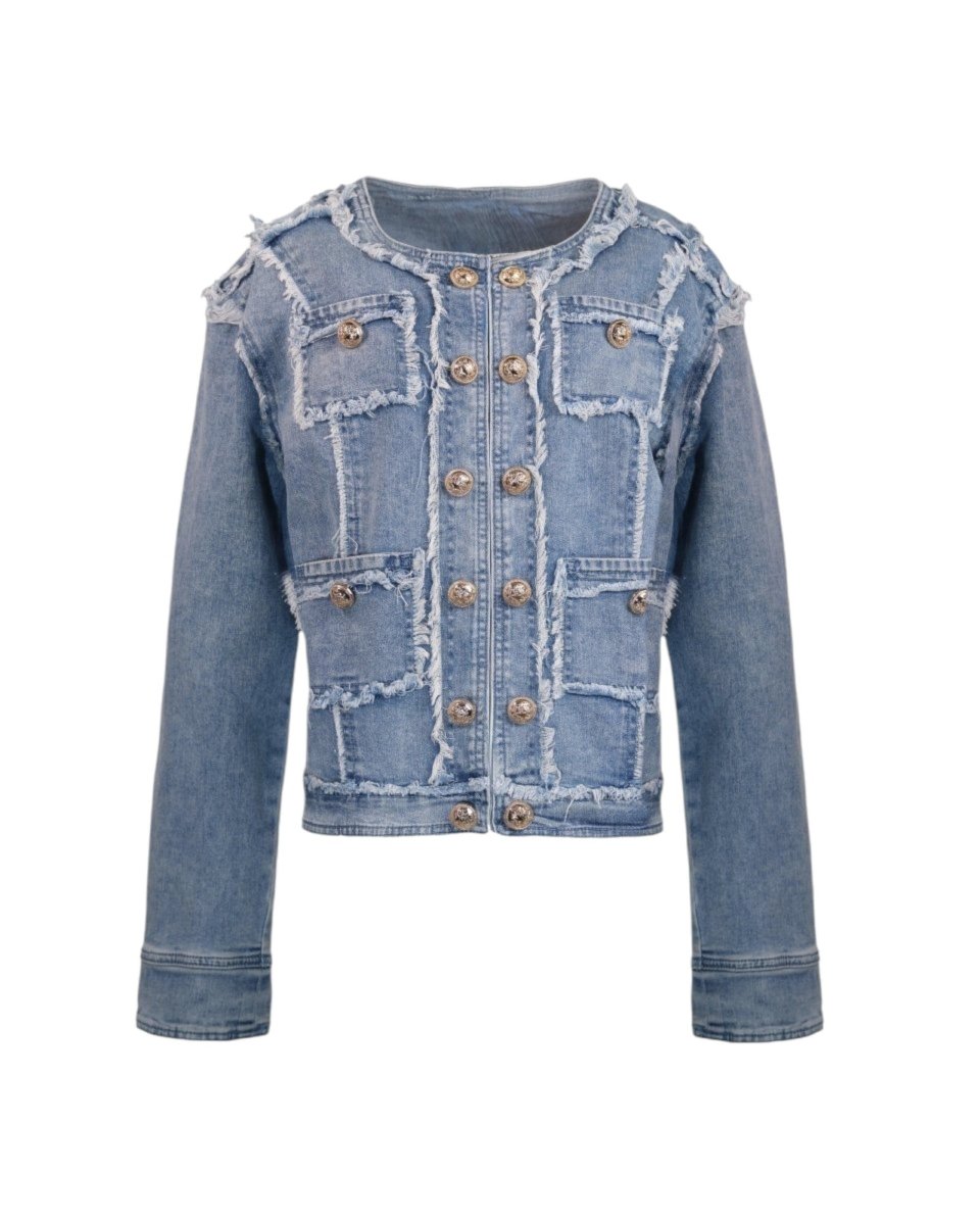 DISTRESSED DENIM JACKET