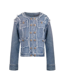 DISTRESSED DENIM JACKET