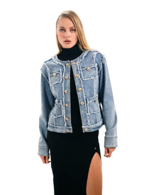 DISTRESSED DENIM JACKET