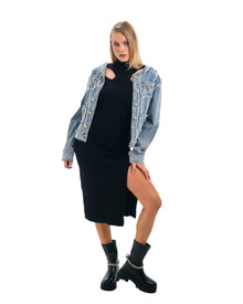 DISTRESSED DENIM JACKET