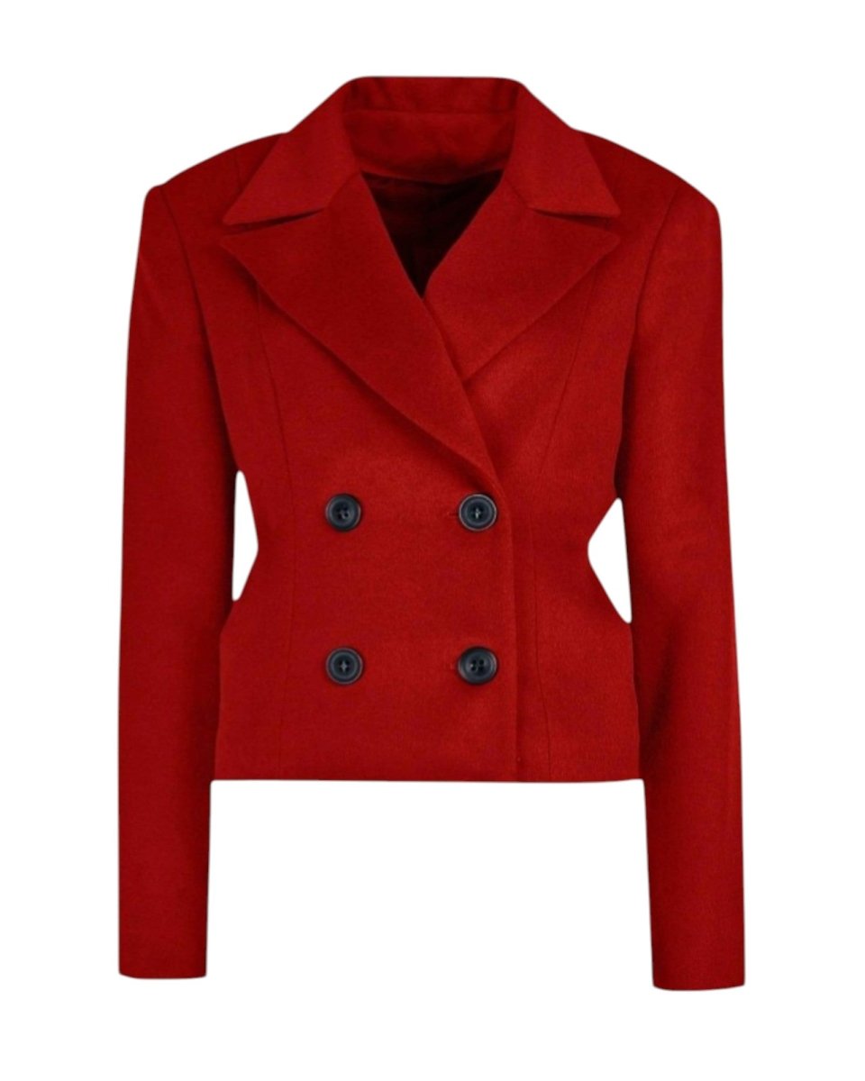 DOUBLE-BREASTED CROPPED BLAZER