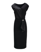 DRAPED - EFFECT ELEGANT DRESS - Nakhle.Ets - Dresses