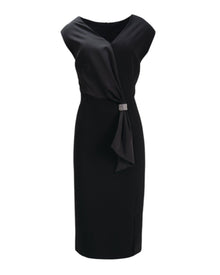 DRAPED-EFFECT ELEGANT DRESS