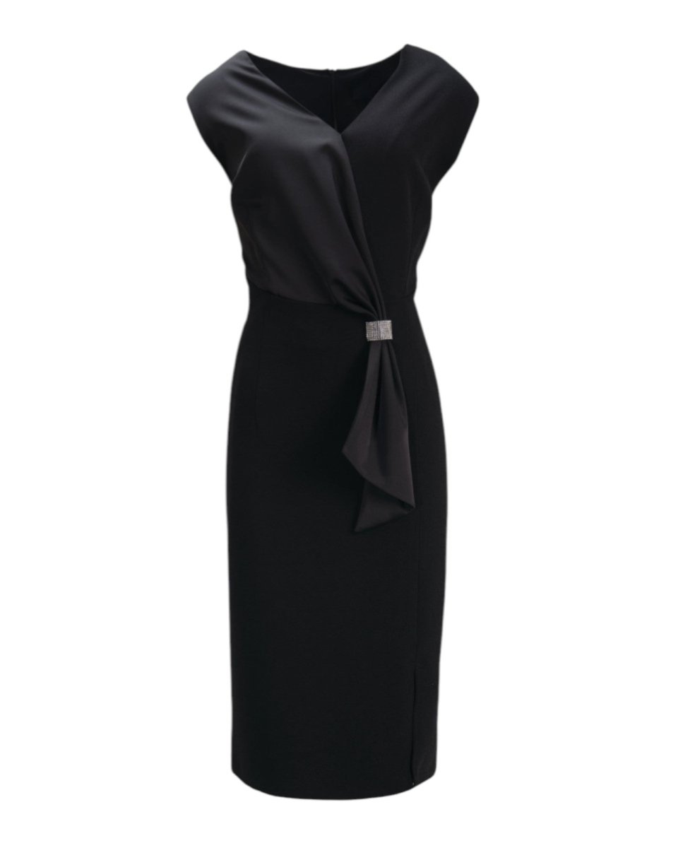 DRAPED - EFFECT ELEGANT DRESS - Nakhle.Ets - Dresses