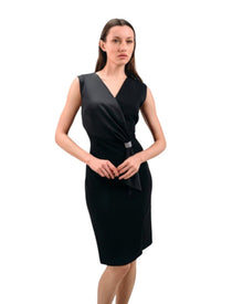 DRAPED-EFFECT ELEGANT DRESS
