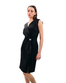 DRAPED-EFFECT ELEGANT DRESS