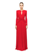 DRAPED KEYHOLE LONG GOWN - Nakhle.Ets - Dresses