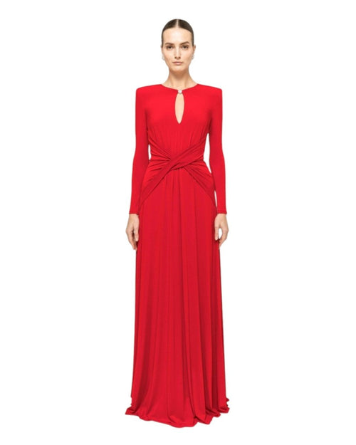 DRAPED KEYHOLE LONG GOWN - Nakhle.Ets - Dresses