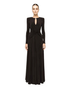 DRAPED KEYHOLE LONG GOWN - Nakhle.Ets - Dresses
