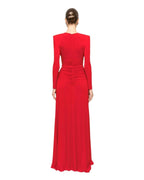 DRAPED KEYHOLE LONG GOWN - Nakhle.Ets - Dresses