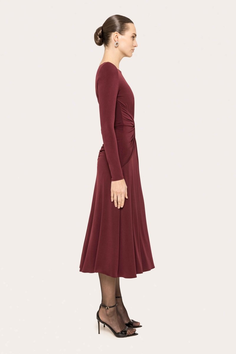 DRAPED KEYHOLE MIDI DRESS - Nakhle.Ets - Dresses