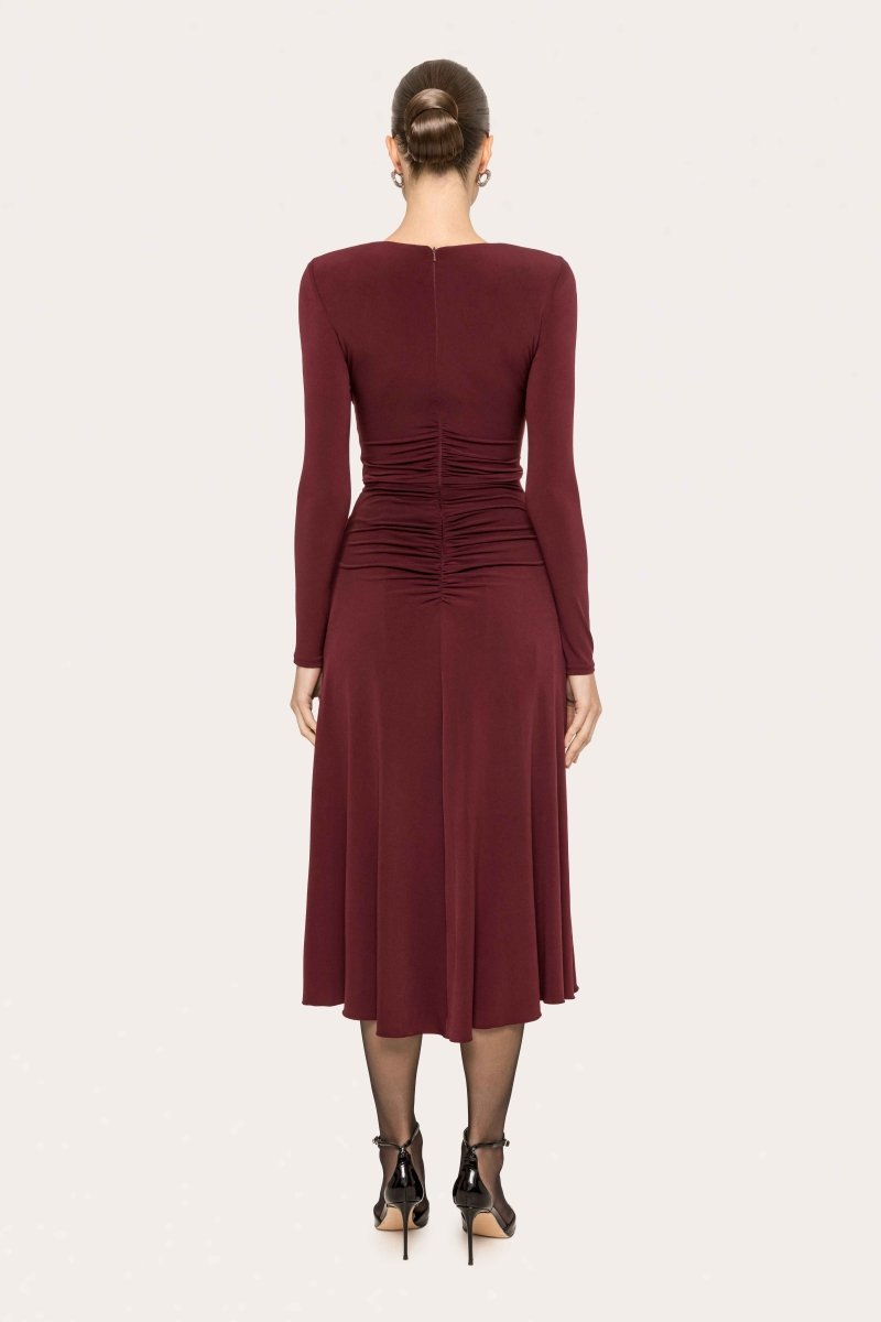 DRAPED KEYHOLE MIDI DRESS - Nakhle.Ets - Dresses