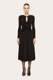 DRAPED KEYHOLE MIDI DRESS - Nakhle.Ets - Dresses