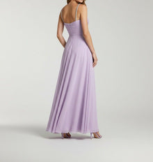 DRAPED ONE-SHOULDER GRECIAN GOWN
