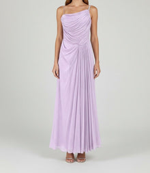 DRAPED ONE-SHOULDER GRECIAN GOWN