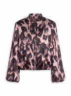 Abstract Satin Jacket