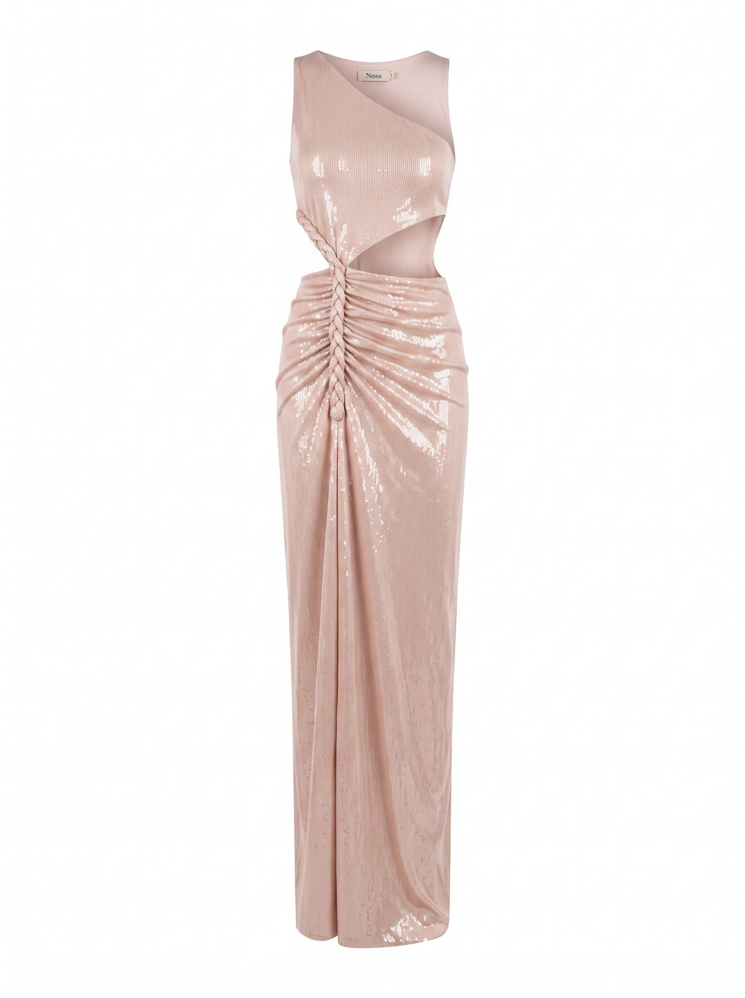 KNOTTED CUTOUT DRAPE GOWN