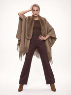 FRINGED CAPE JACKET