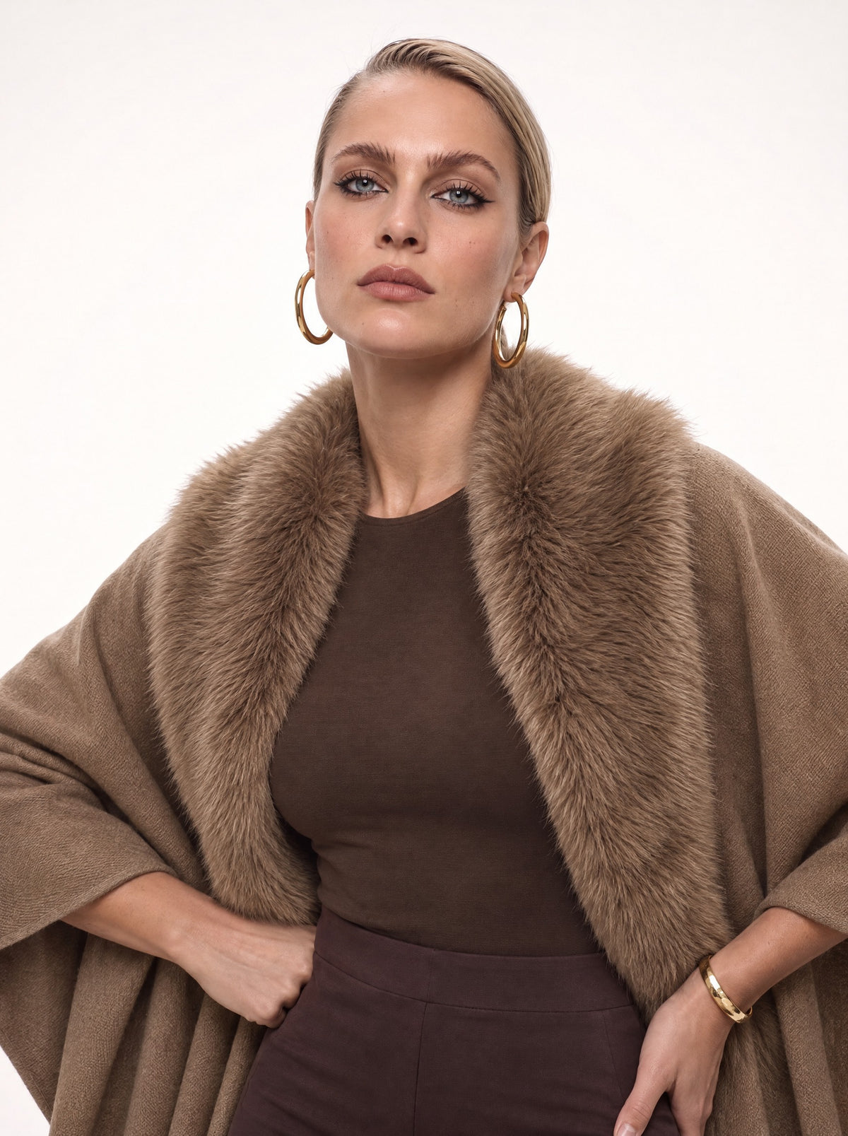 FRINGED CAPE JACKET