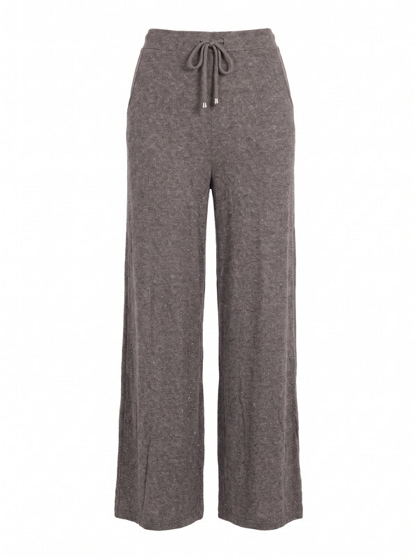 WIDE-LEG DRAWSTRING KNIT TROUSERS