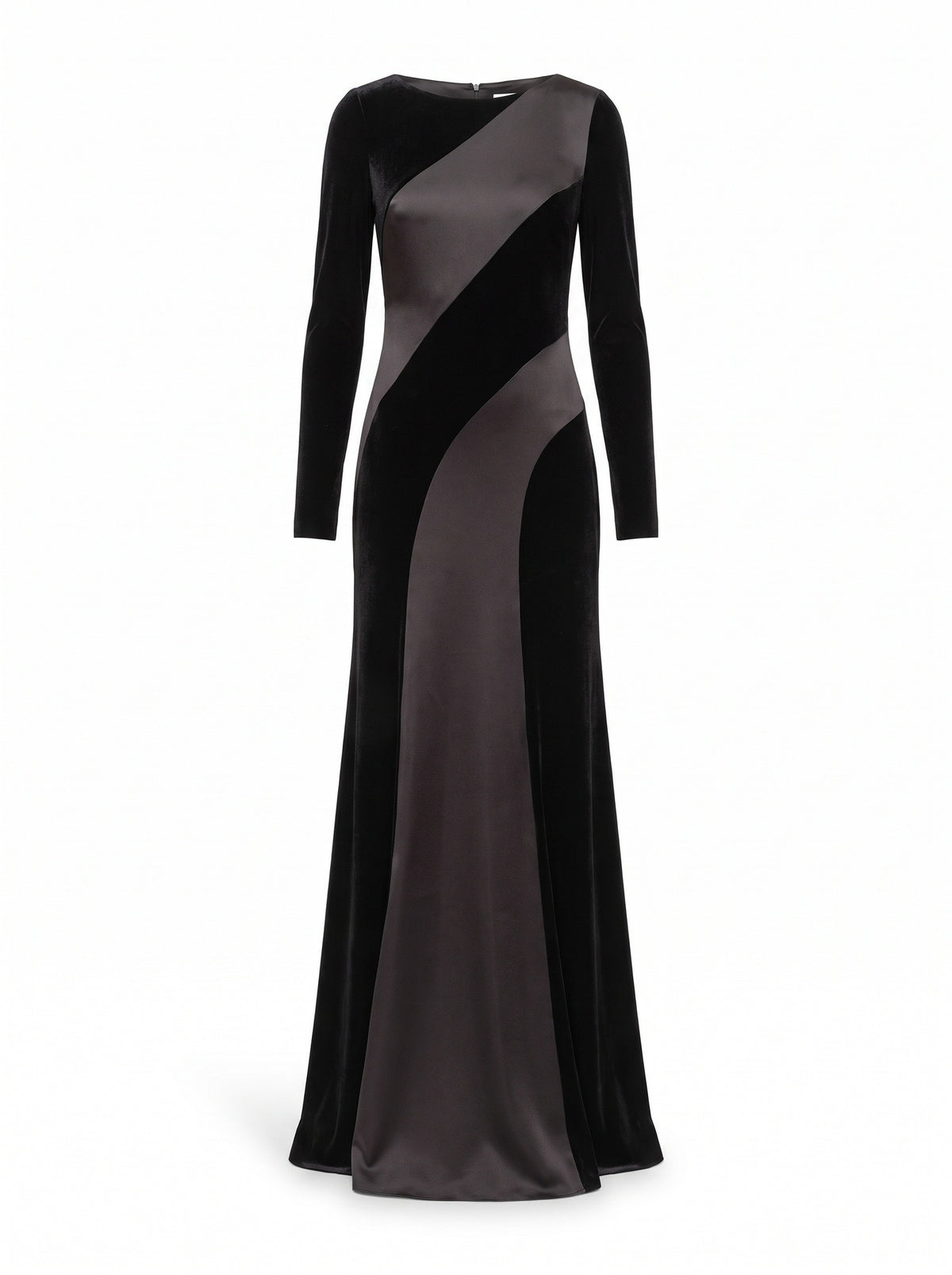 Velvet Satin Long Gown
