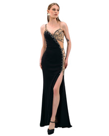 ELEGANT ASYMMETRIC EMBELLISHED GOWN