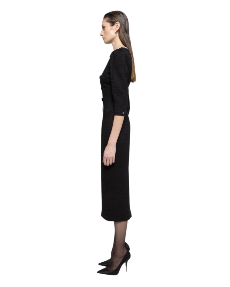 ELEGANT BOW - EMBELLISHED MIDI DRESS - Nakhle.Ets - Dresses