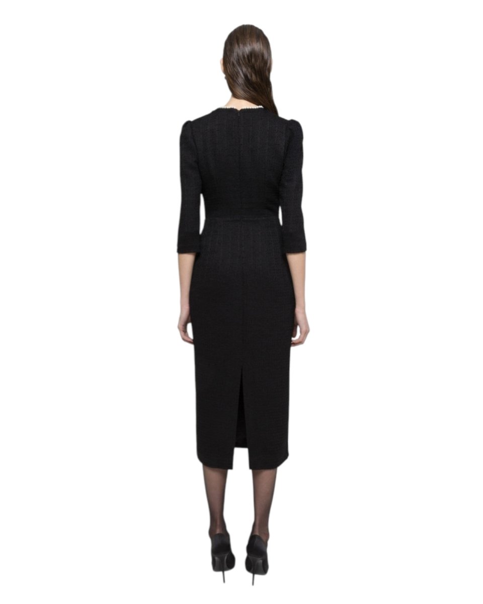 ELEGANT BOW - EMBELLISHED MIDI DRESS - Nakhle.Ets - Dresses
