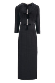 ELEGANT BOW - EMBELLISHED MIDI DRESS - Nakhle.Ets - Dresses