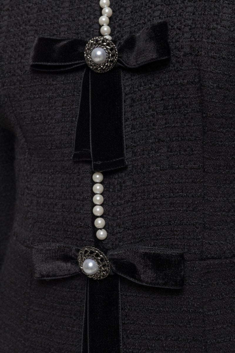 ELEGANT BOW - EMBELLISHED MIDI DRESS - Nakhle.Ets - Dresses