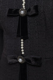 ELEGANT BOW - EMBELLISHED MIDI DRESS - Nakhle.Ets - Dresses