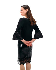 ELEGANT FLARE-SLEEVE BLOUSE