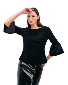 ELEGANT FLARE-SLEEVE BLOUSE