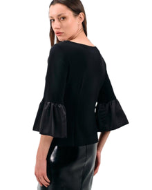 ELEGANT FLARE-SLEEVE BLOUSE